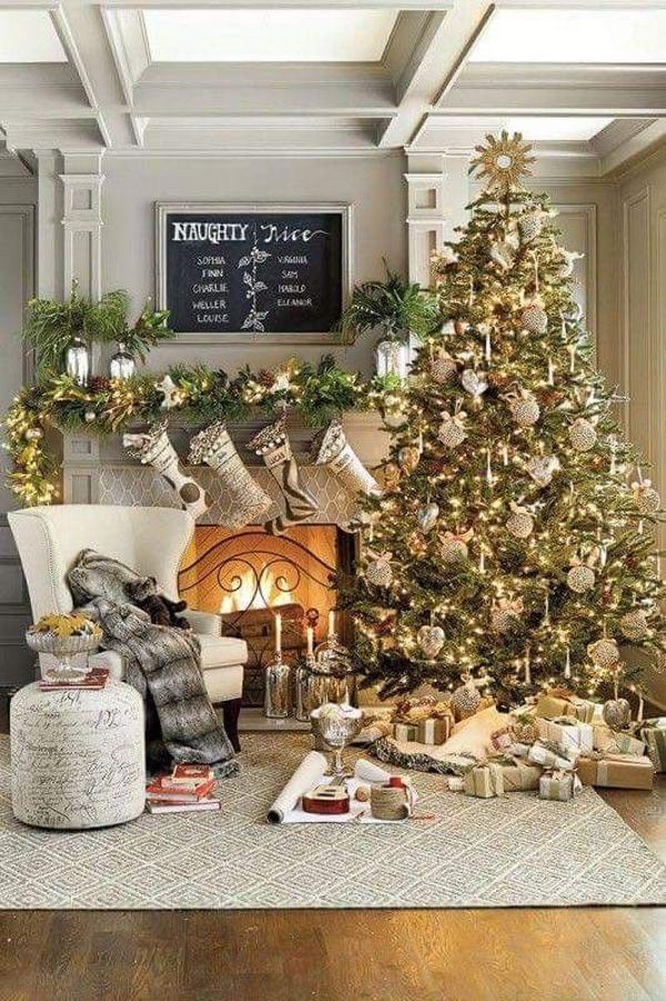 Fall Christmas Tree Ideas Gold