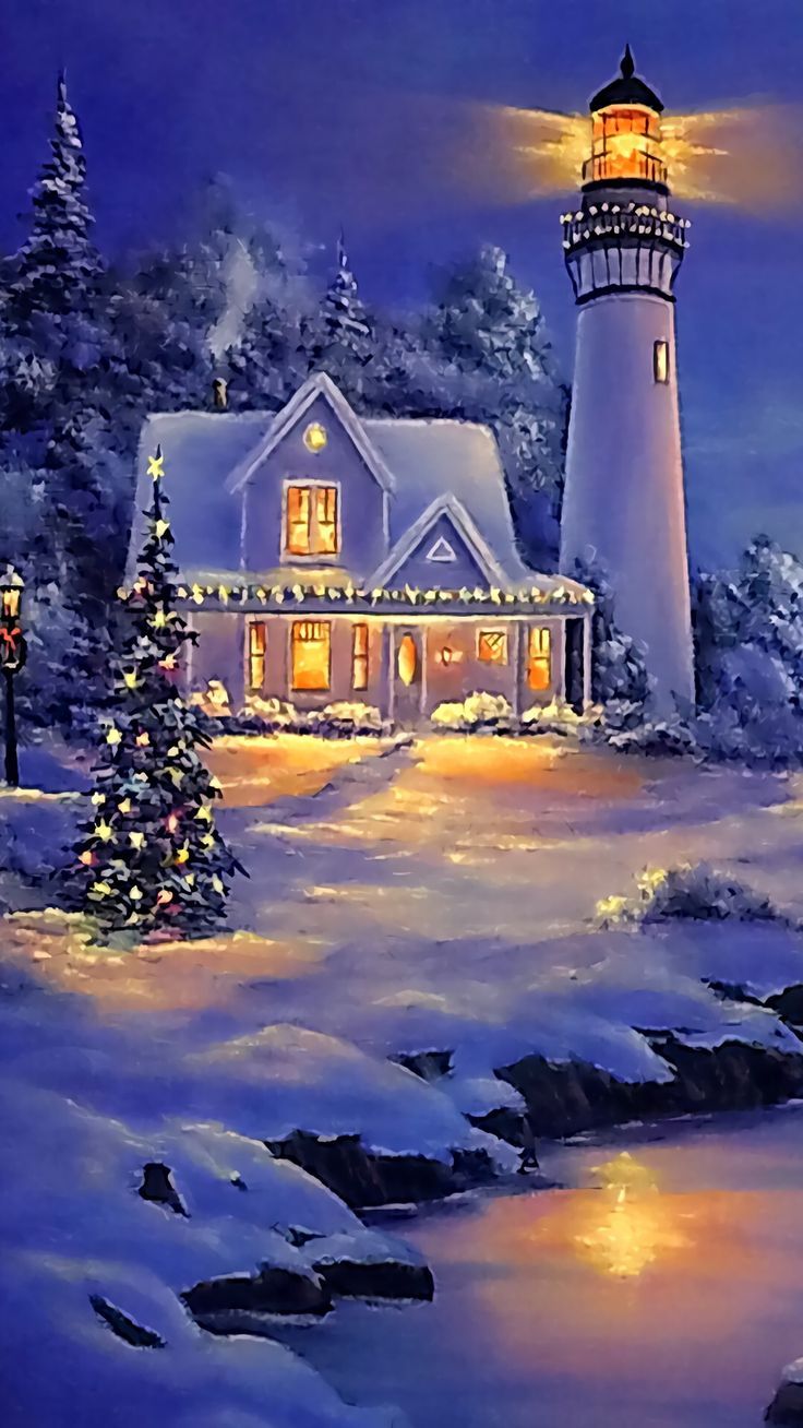 Mr Christmas Holiday Lighthouse With Santa Inside