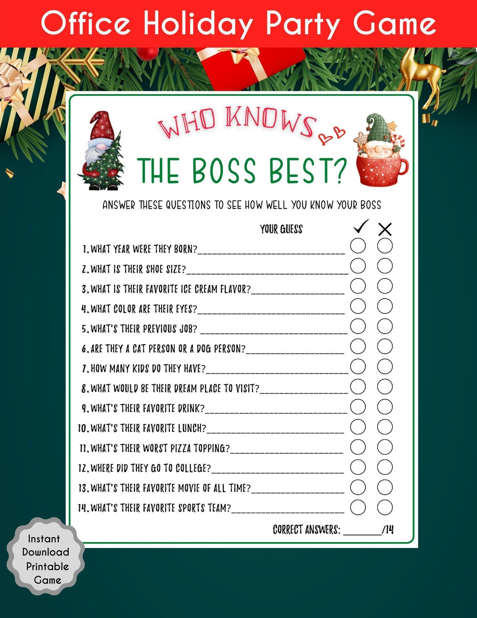 10 Christmas Holiday Work Games To Boost Office Morale