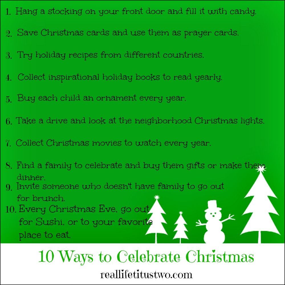 10 Ways To Celebrate Late Christmas Holidays