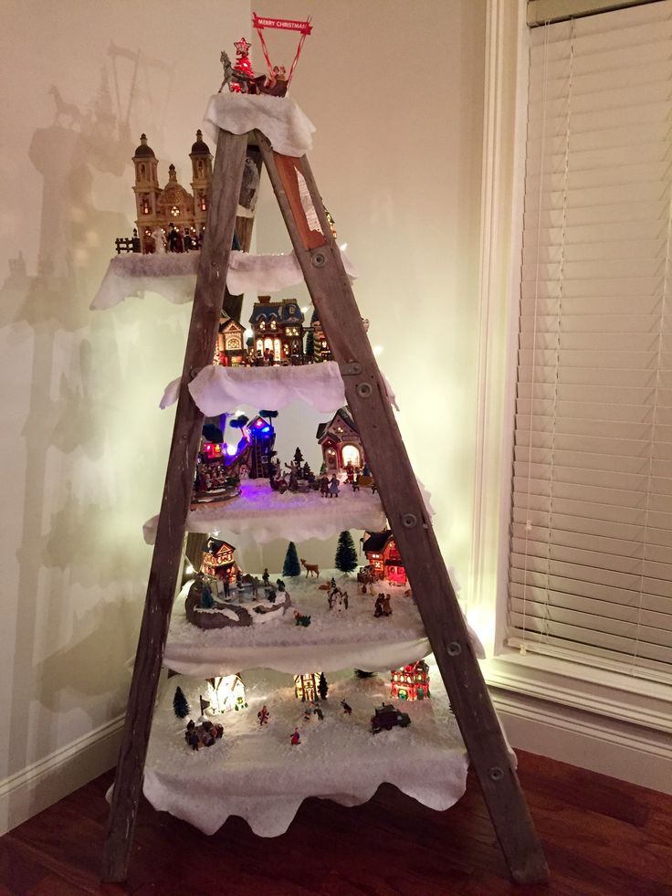 Christmas Tree Ladder Village Display Tips