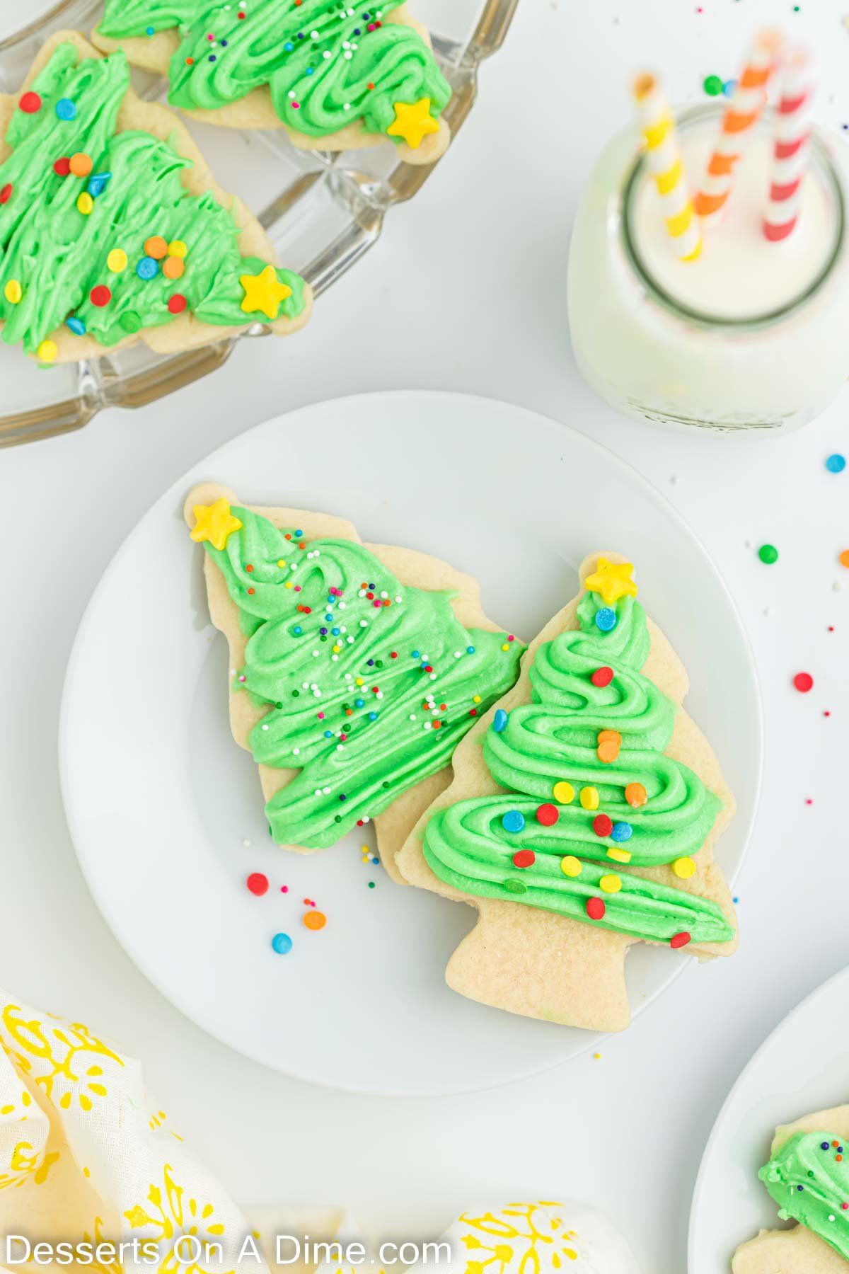 Christmas Tree Sugar Cookies Recipe