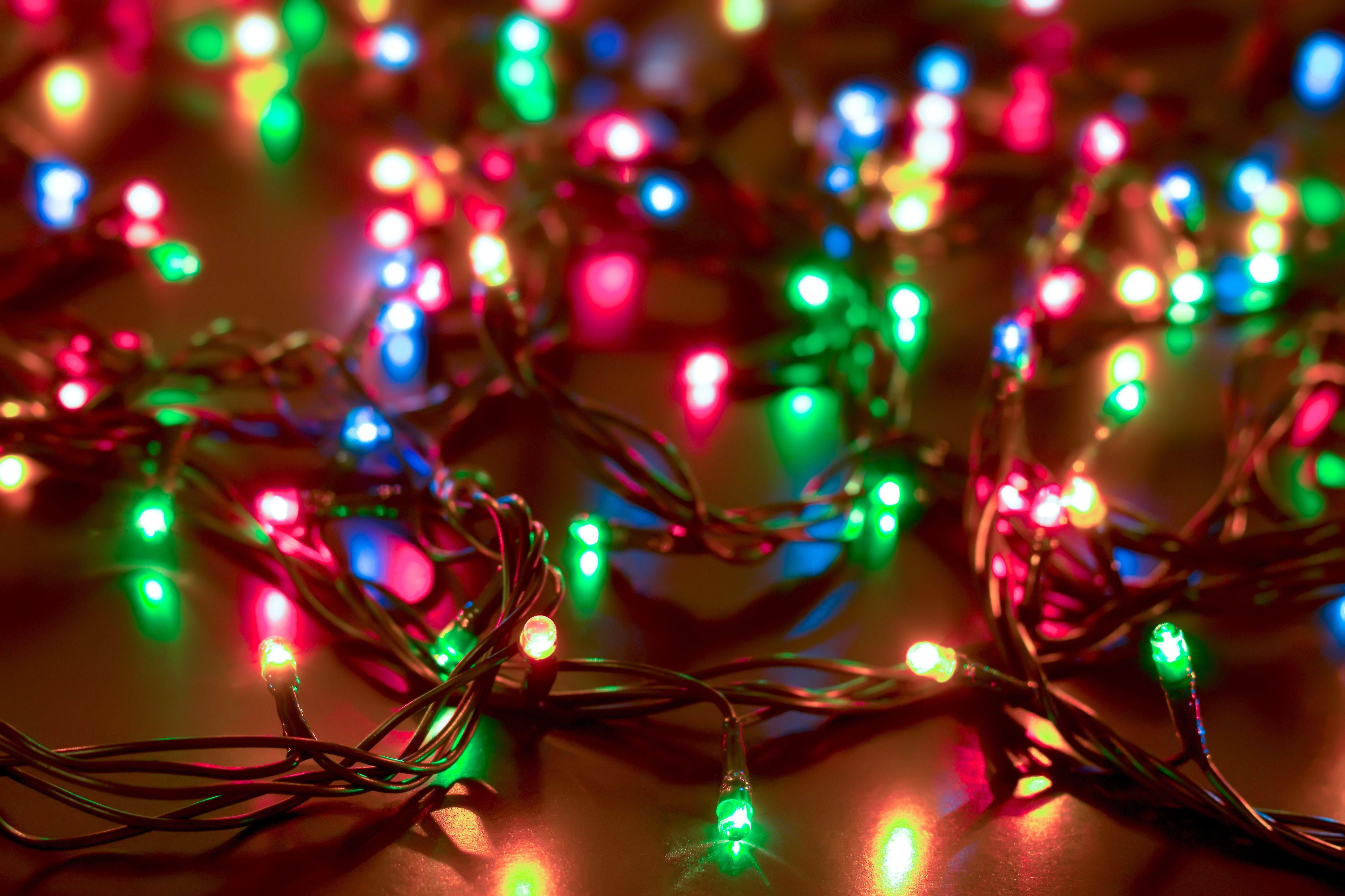 Christmas Tree Lights Wallpaper Photos