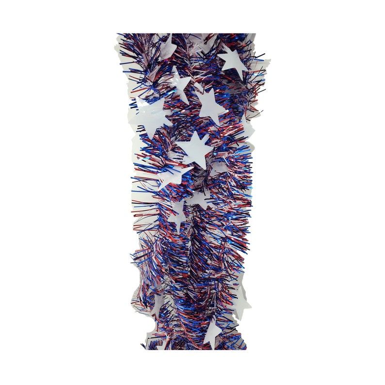 Patriotic Red, White, and Blue Tinsel