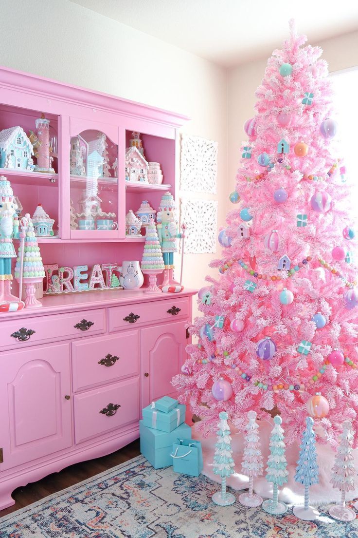 Pink Christmas Tree Decorations