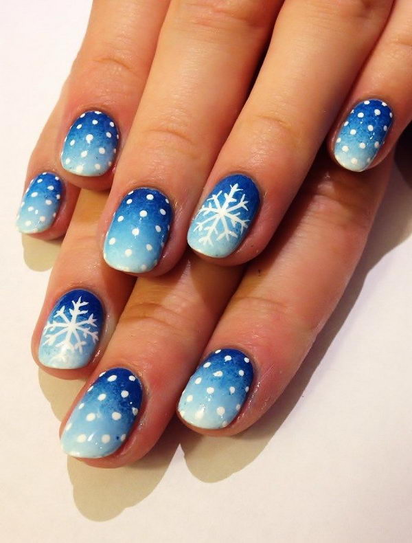 Snowflake Nail Art Photo