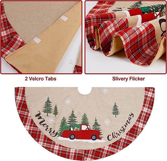 5 Ways To Decorate With An Antique Red Truck Christmas Tree Skirt