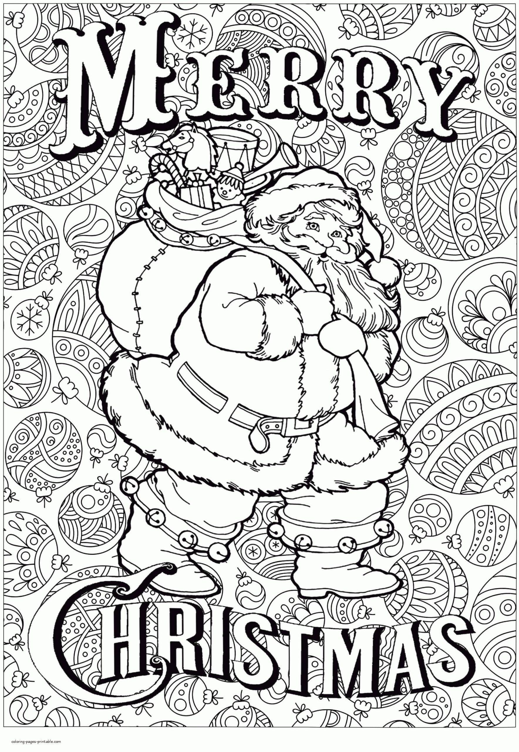 Christmas Coloring Poster Ideas for Adults