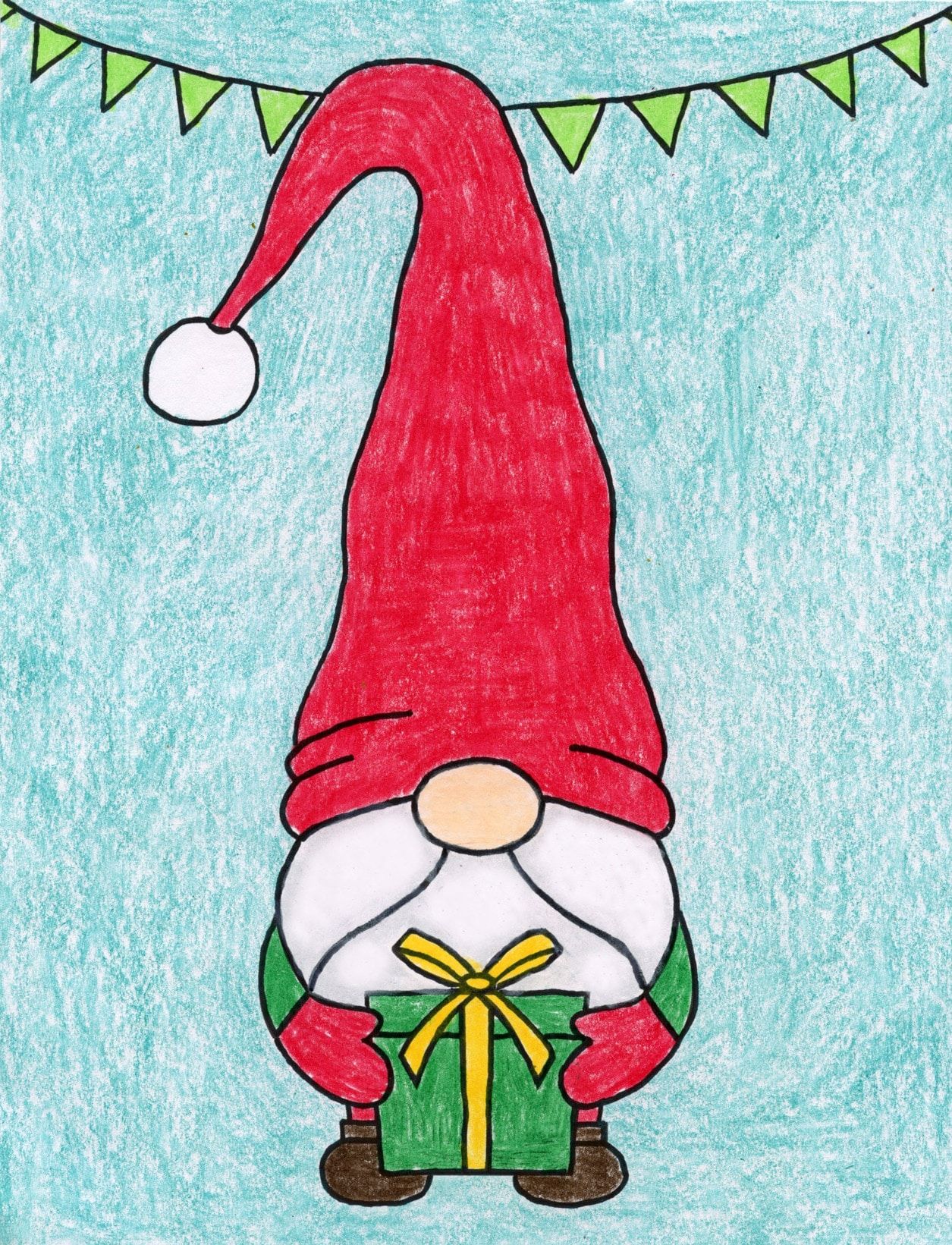 Christmas Gnome Drawing Supplies and Materials