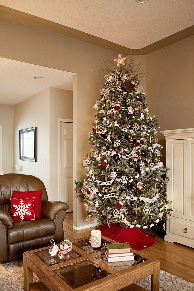 Christmas Tree Ideas with Garlands and Lights