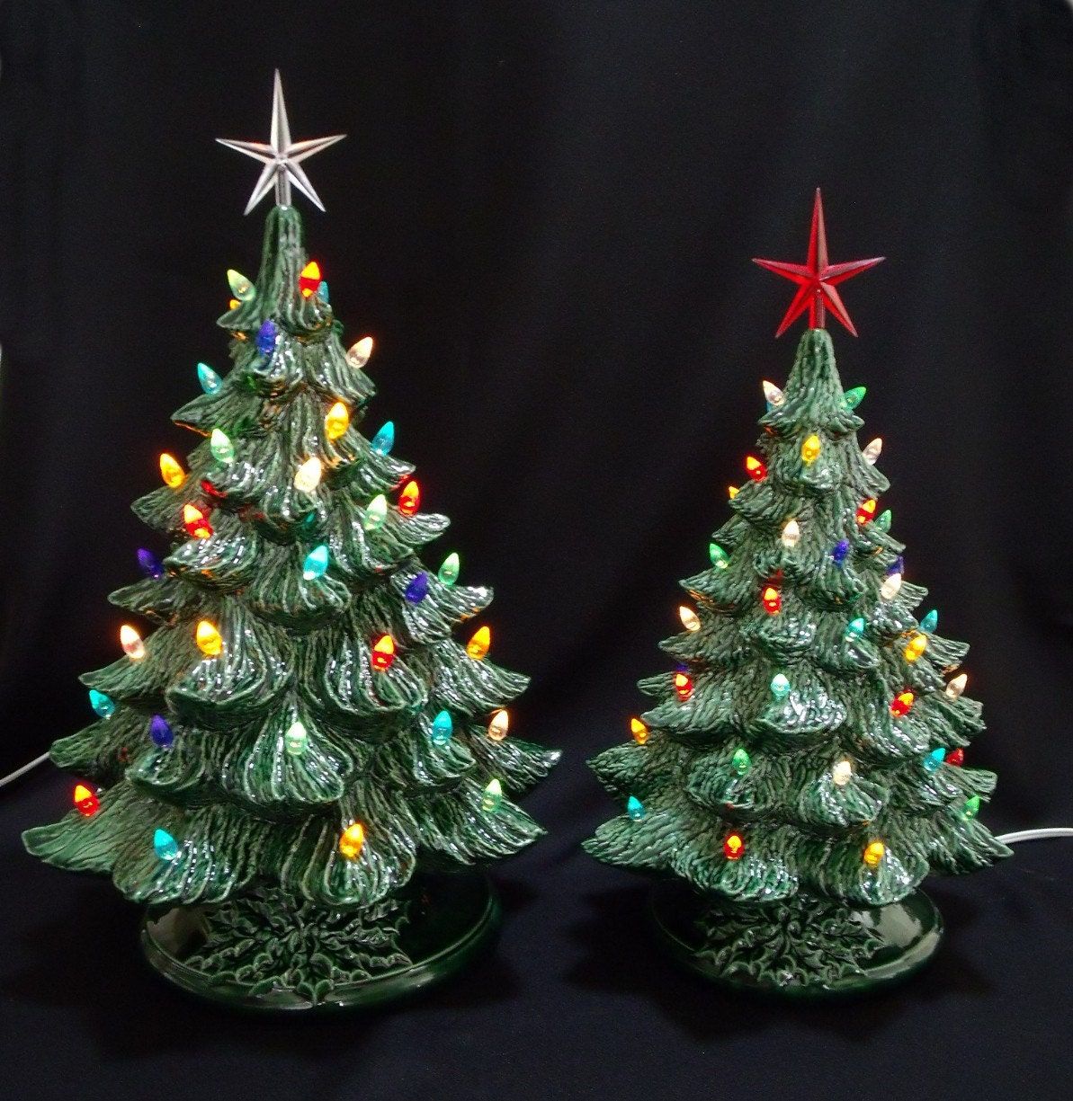 Vintage Ceramic Christmas Trees Photo