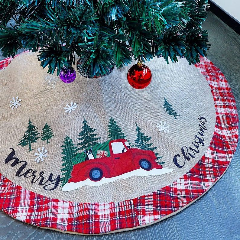 5 Red Truck Christmas Tree Skirt Ideas