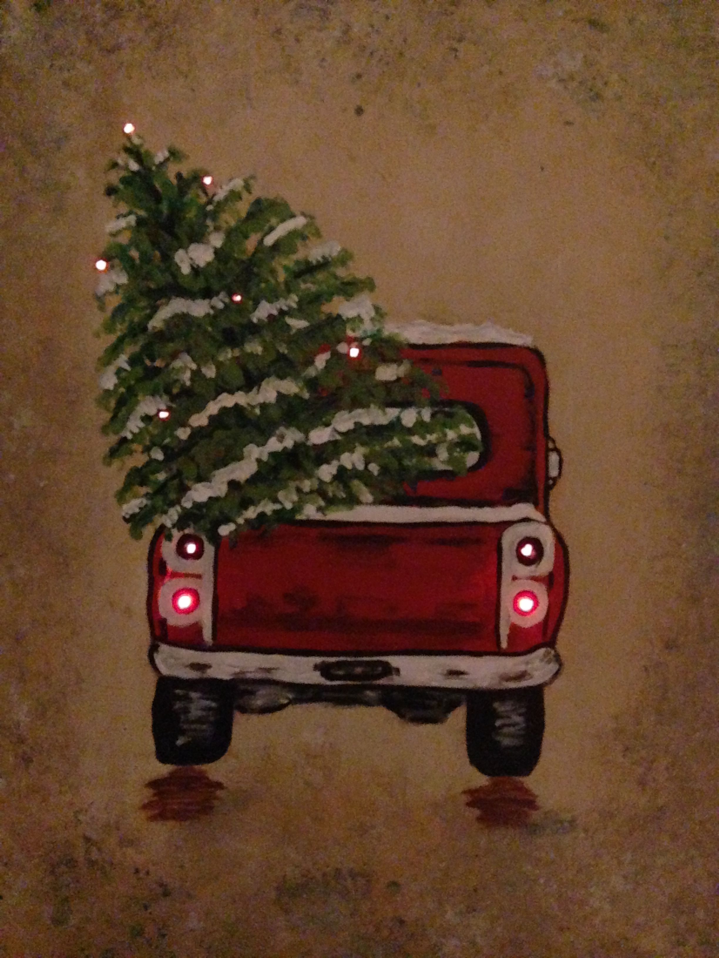 7 Painted Red Truck With Christmas Tree Ideas