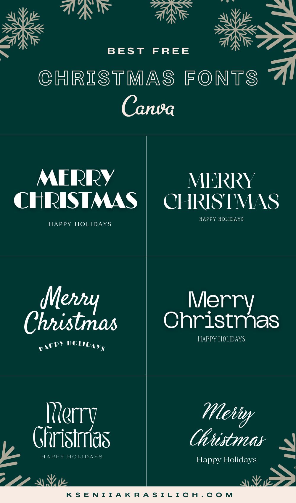 Best Christmas Concert Fonts