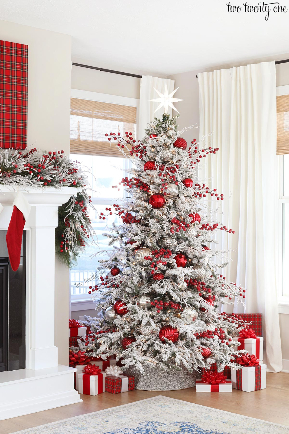 Best Silver and Red Christmas Tree Decor