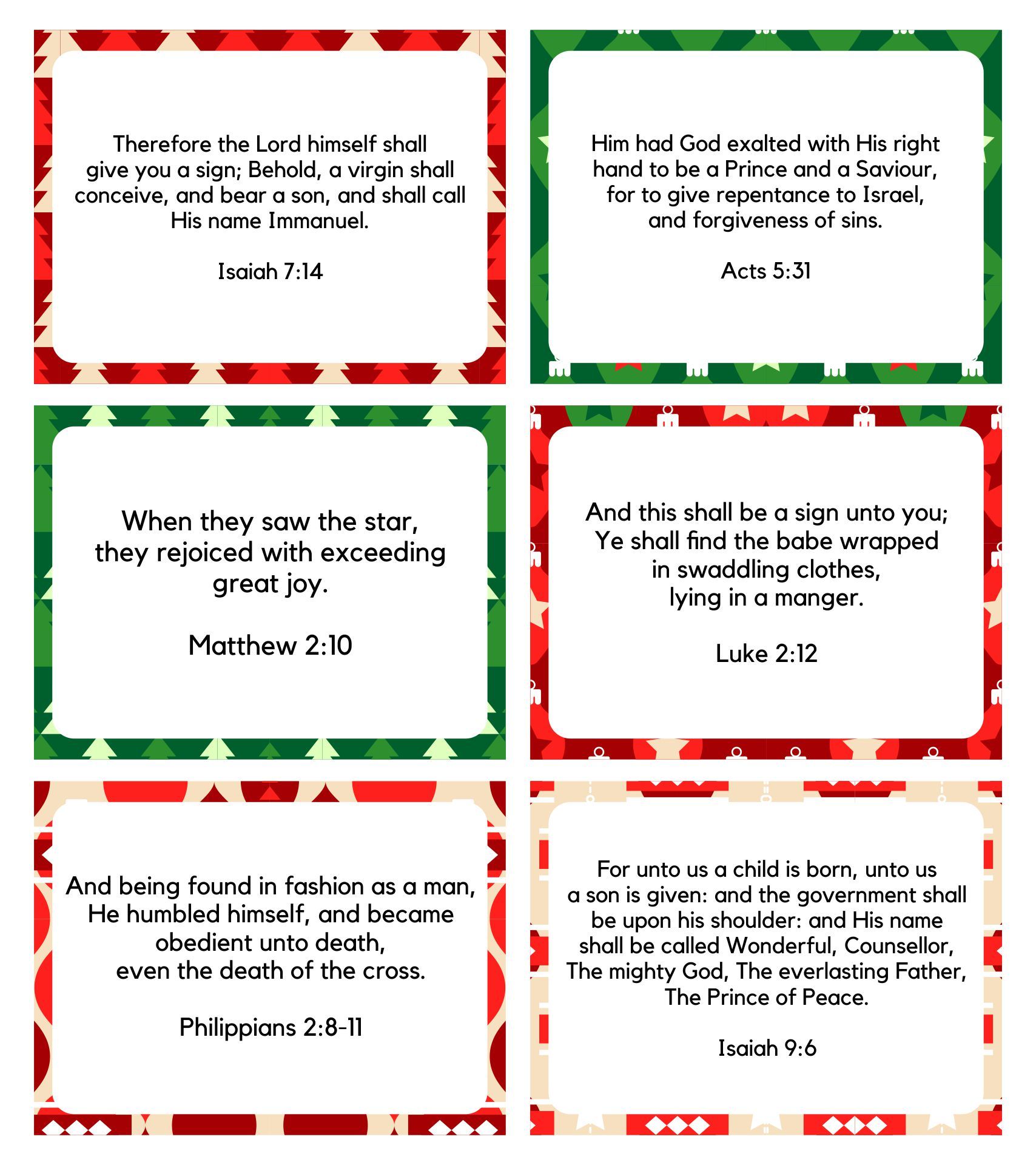 Christmas Bible Verses for Kids