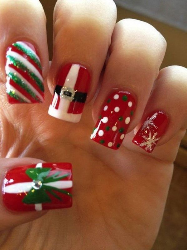 festive nail art