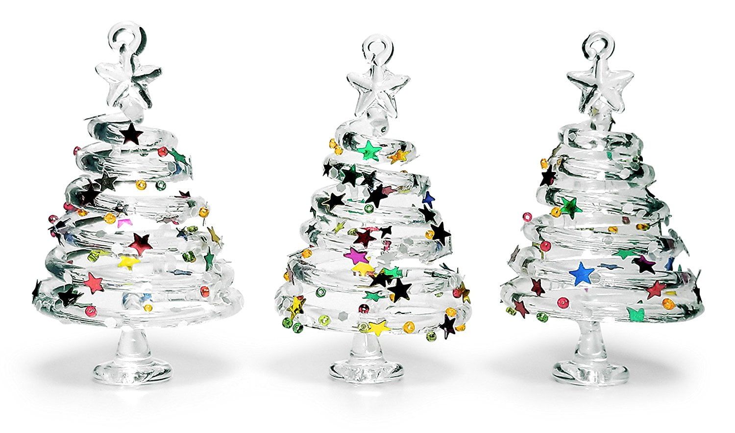 Glass Christmas Tree Ornaments Set