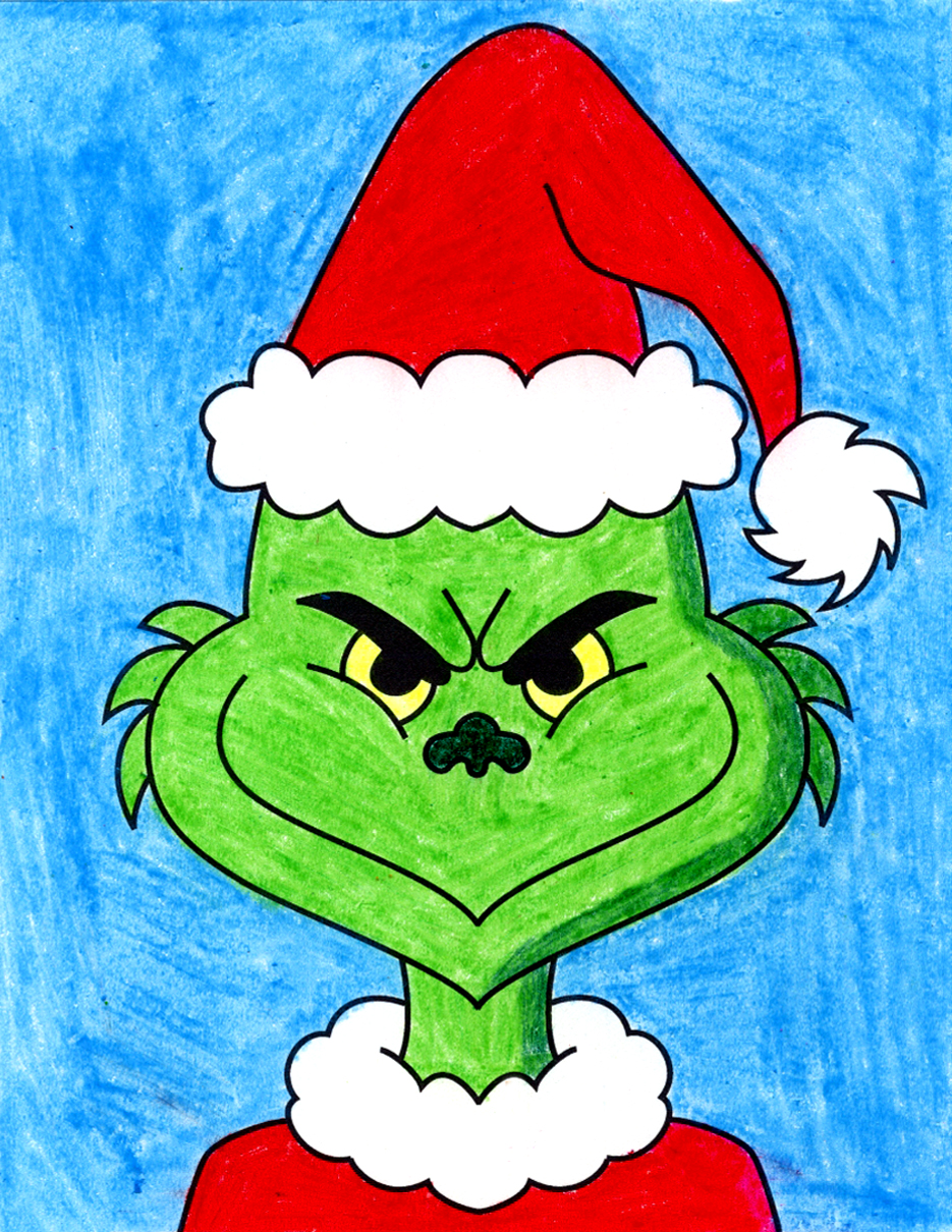 Christmas Grinch drawing materials