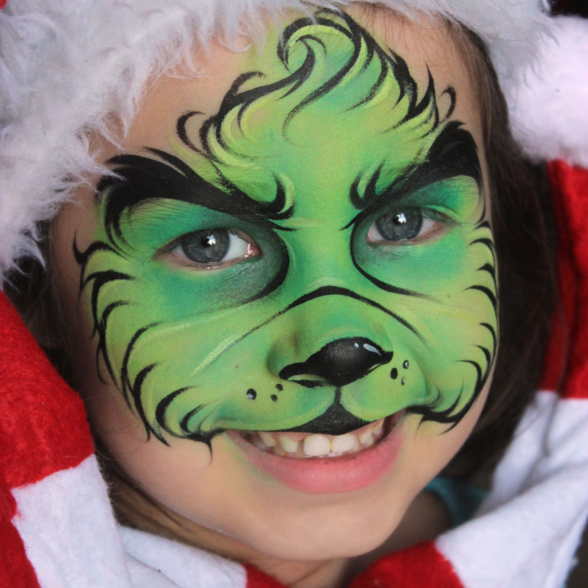 Christmas Grinch facial features