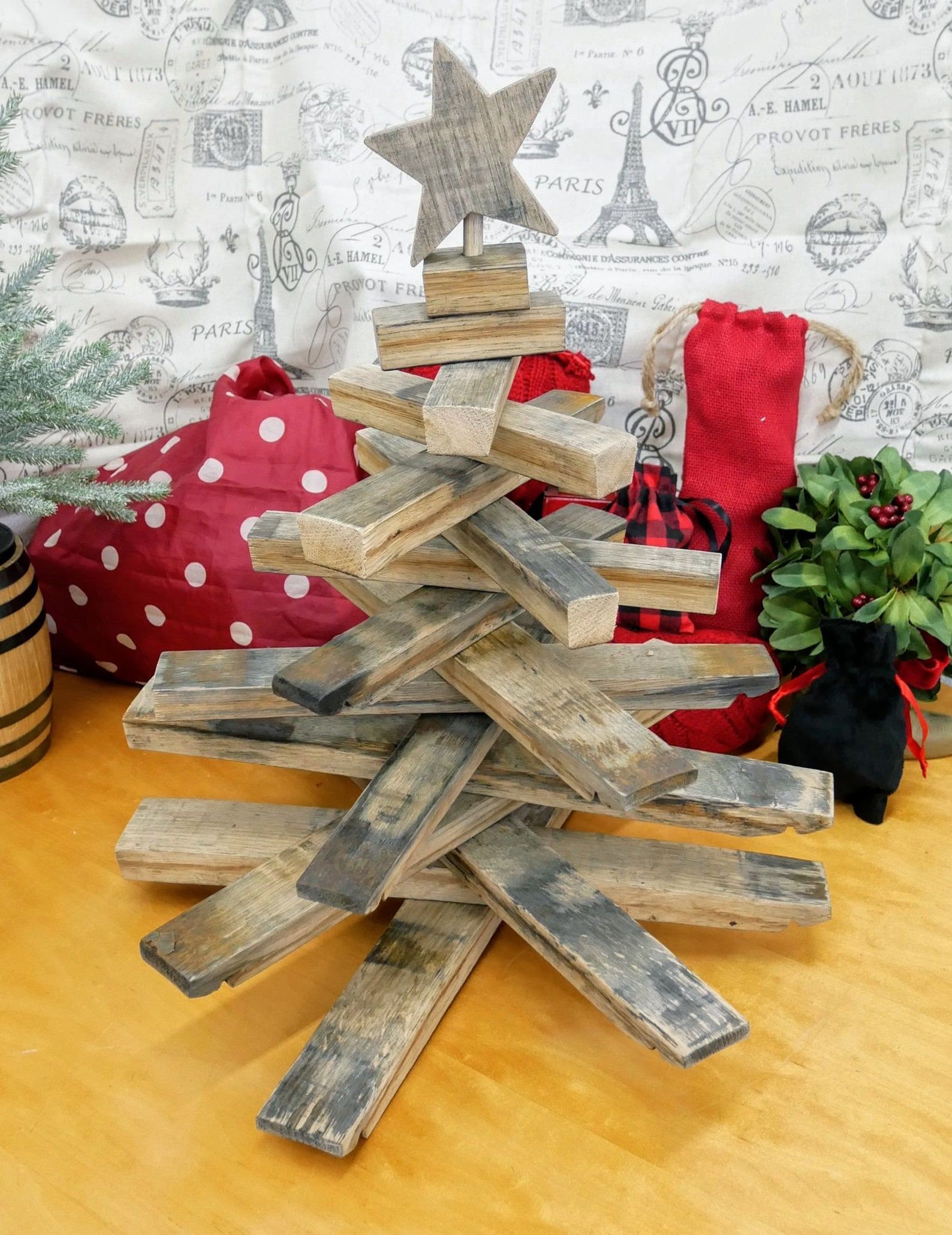 Barrel Stave Christmas Tree Materials