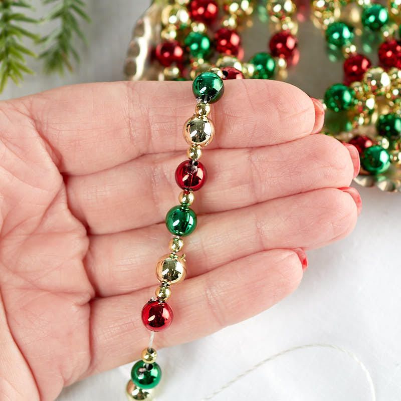 Beaded Garlands on Christmas Tree