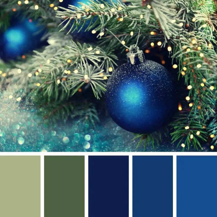 Blue Christmas Tree Color Palette