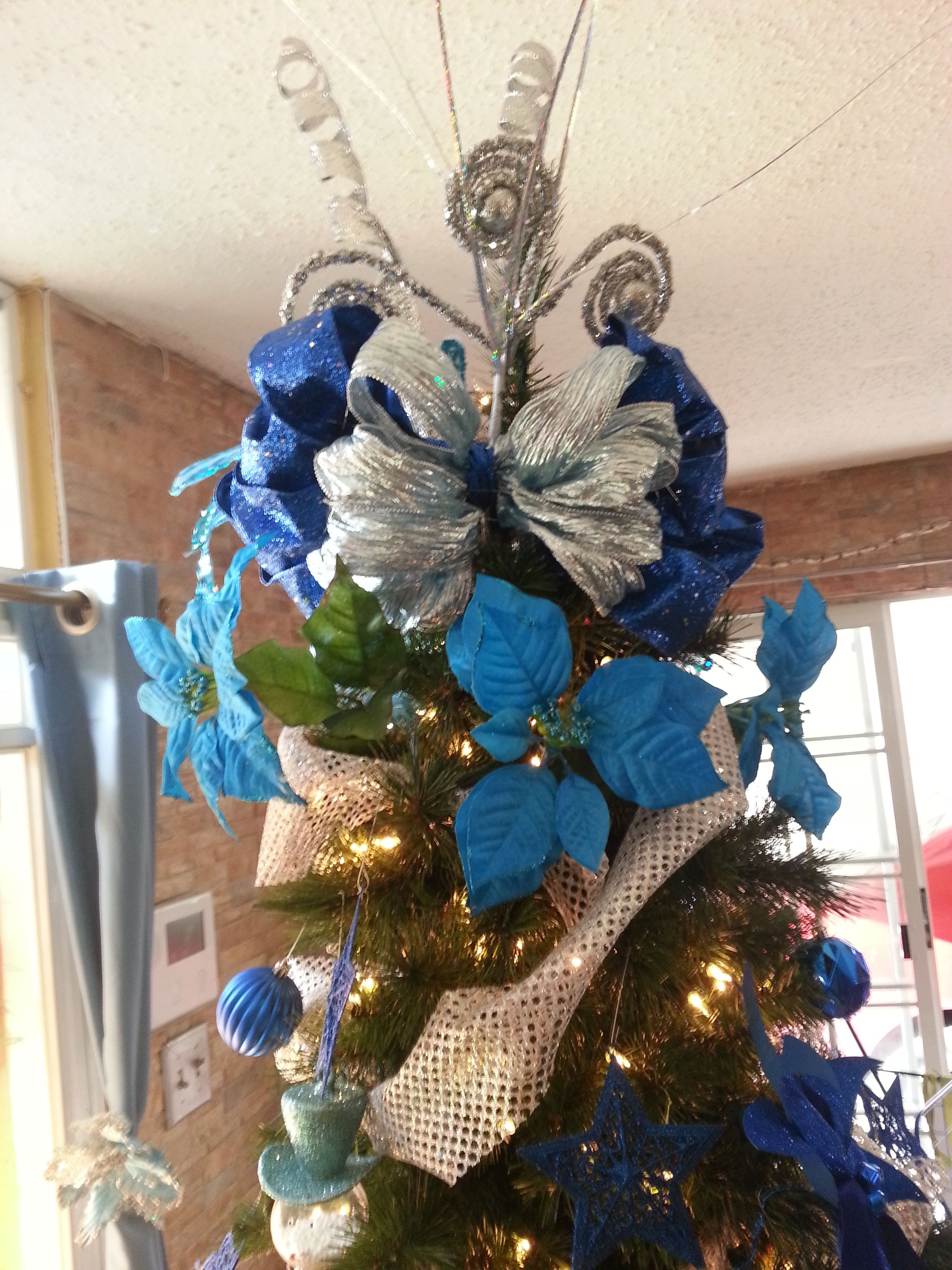 Blue Christmas Tree Topper