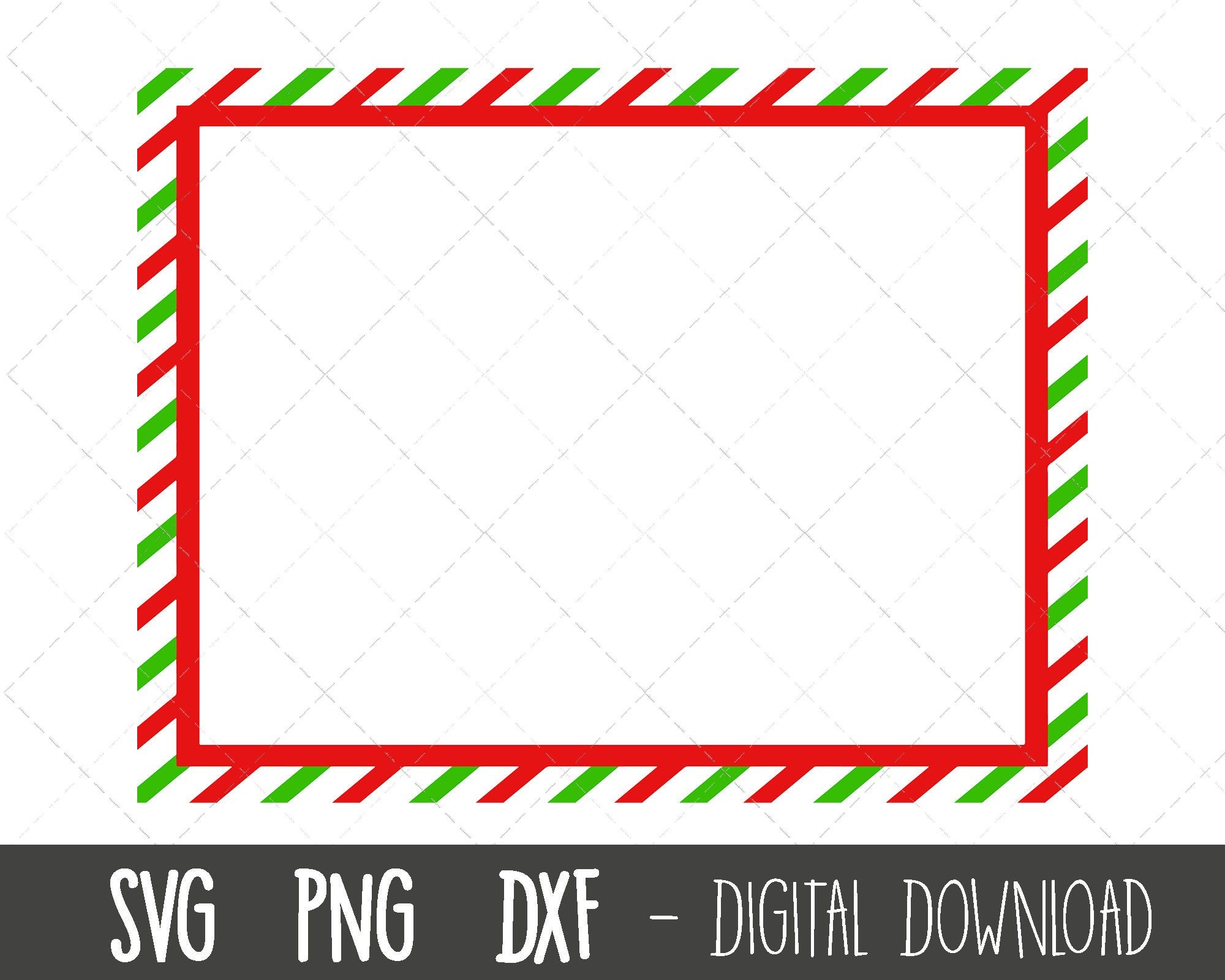 Candy Cane Christmas Border