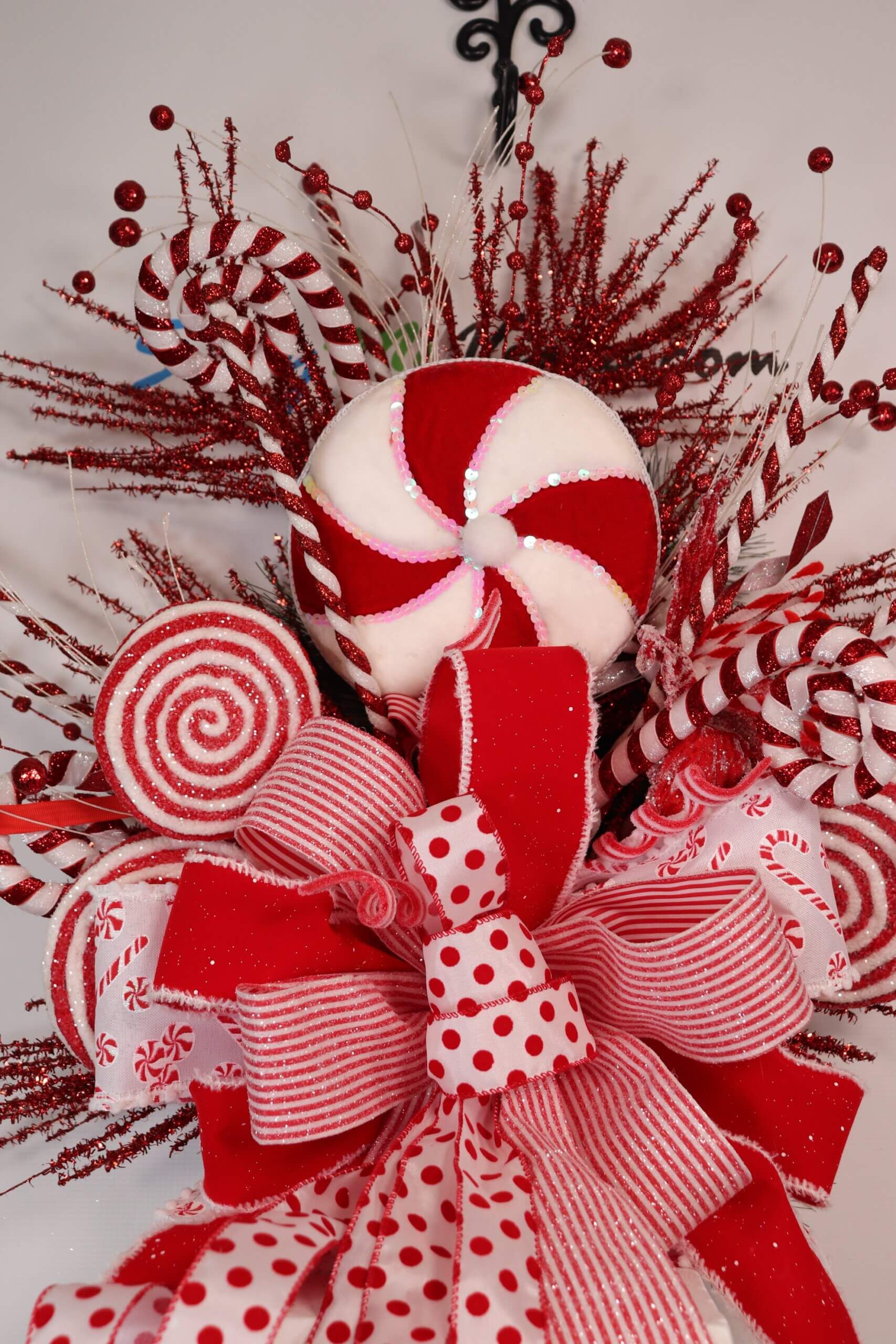 Candy Cane Christmas Tree Topper