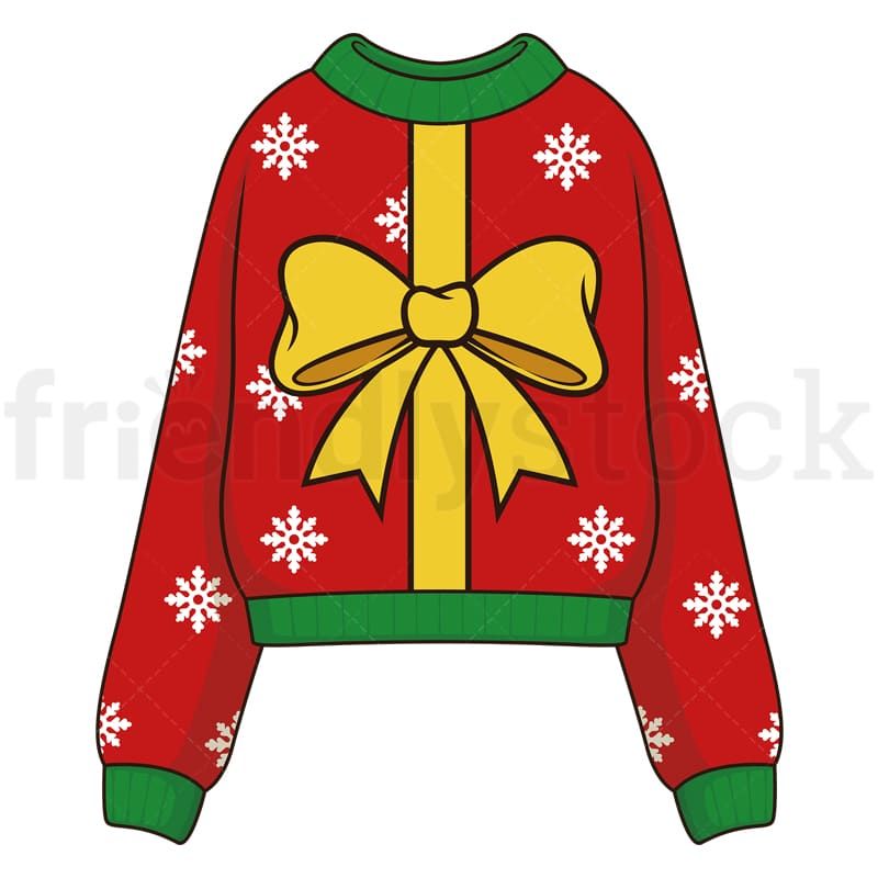 Cartoon character ugly Christmas sweater