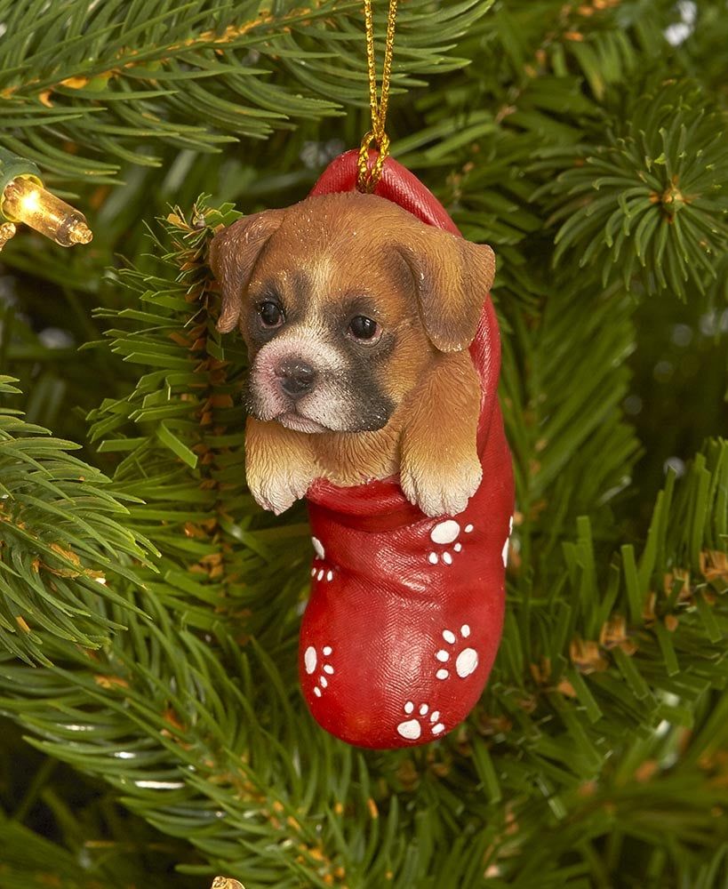 Ceramic Boxer Ornament