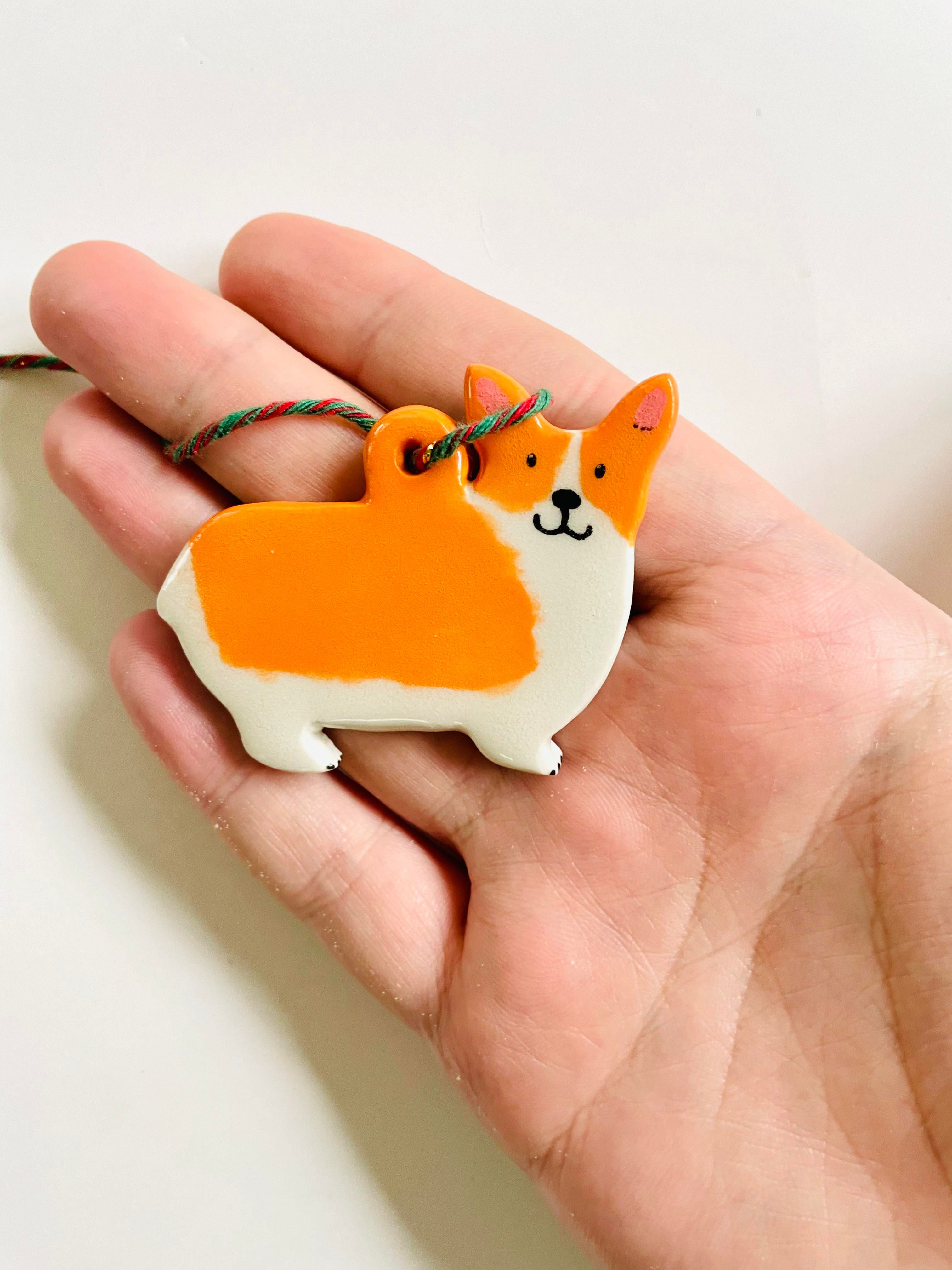 Ceramic Corgi Ornament