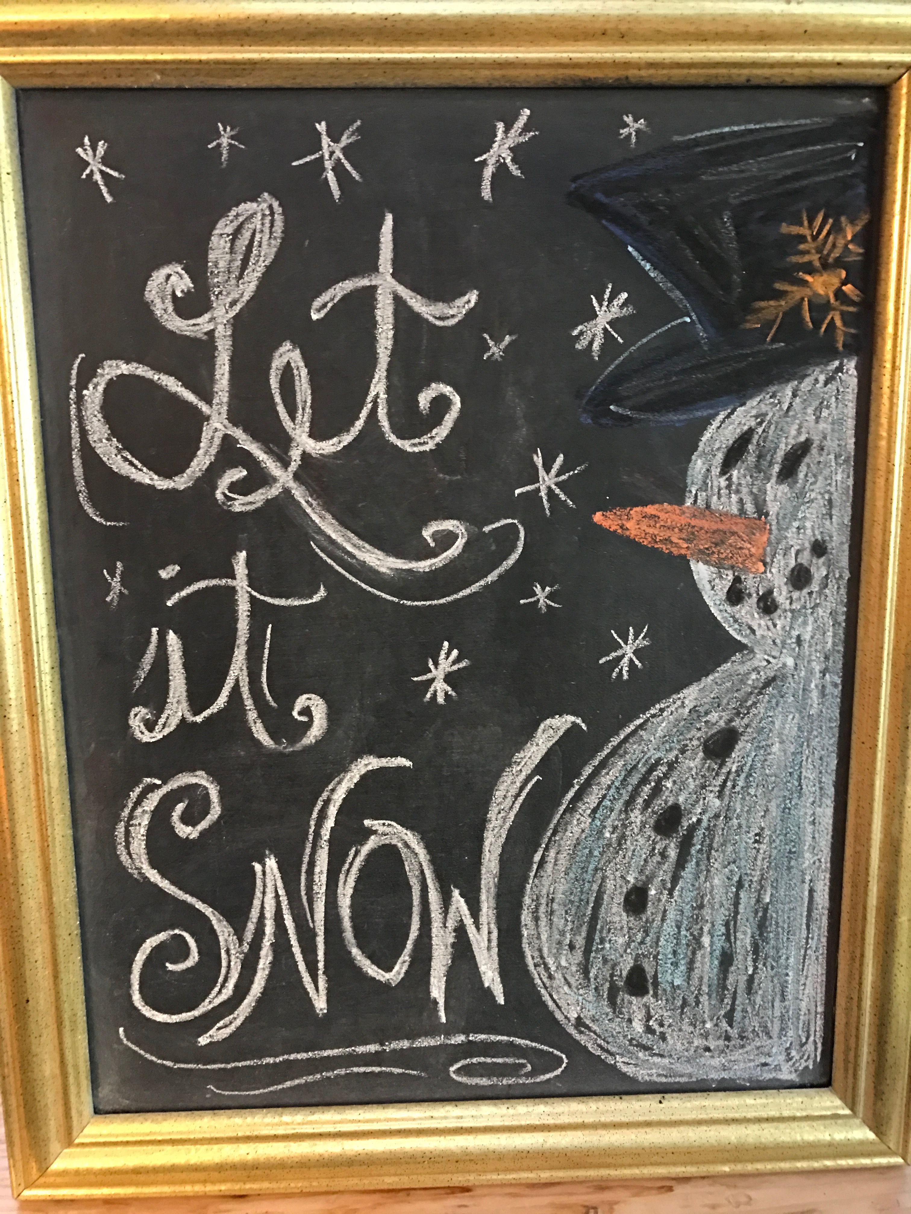 Christmas chalk drawings ideas