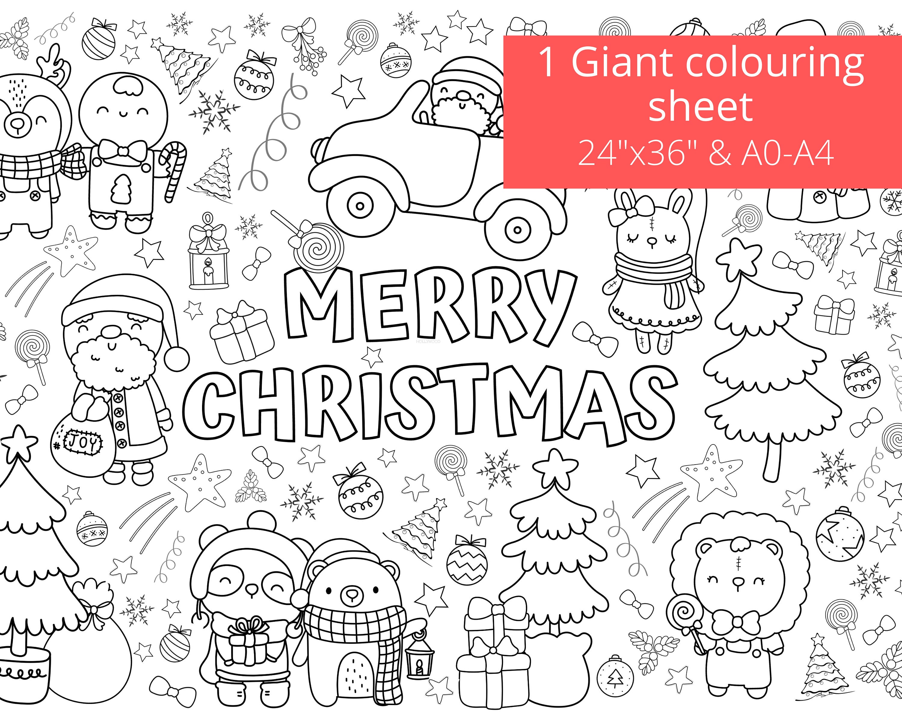 Christmas Coloring Poster