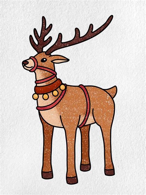 Christmas deer drawing supplies