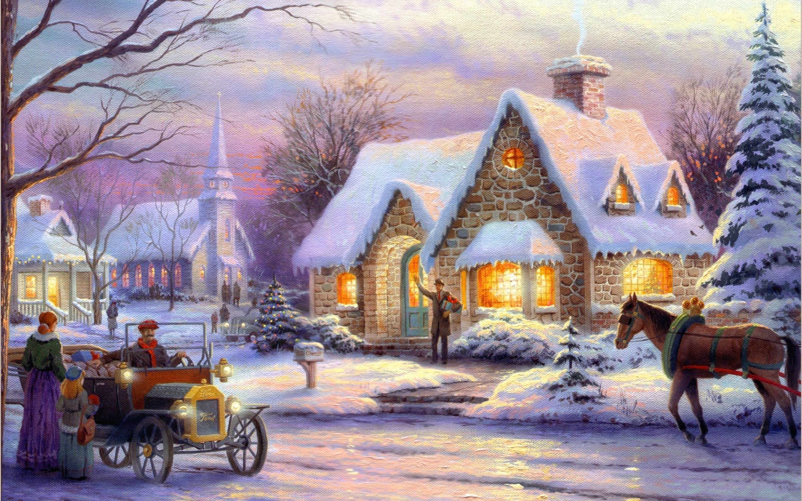 Christmas Holiday Scenes Images Collection