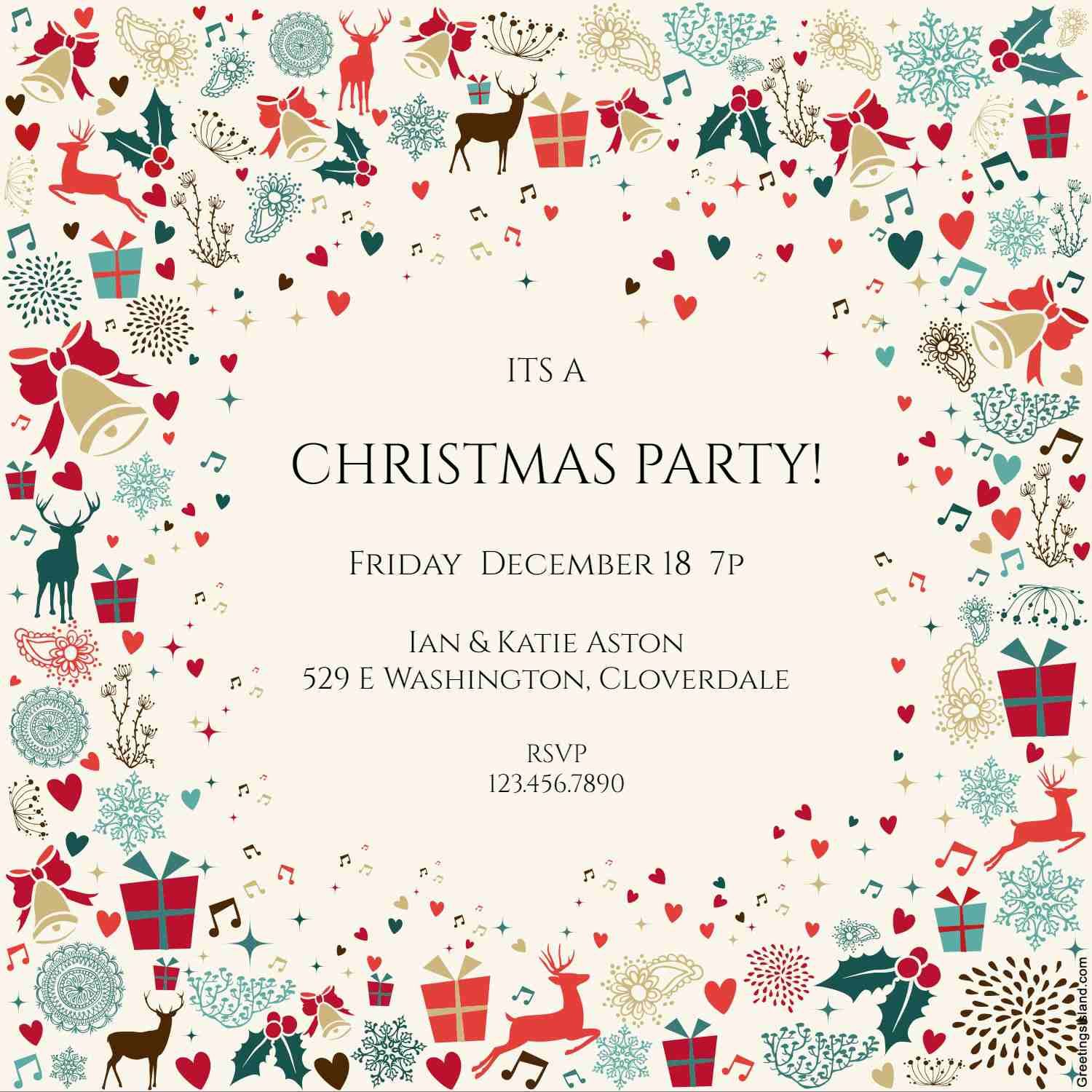 Christmas party invitation