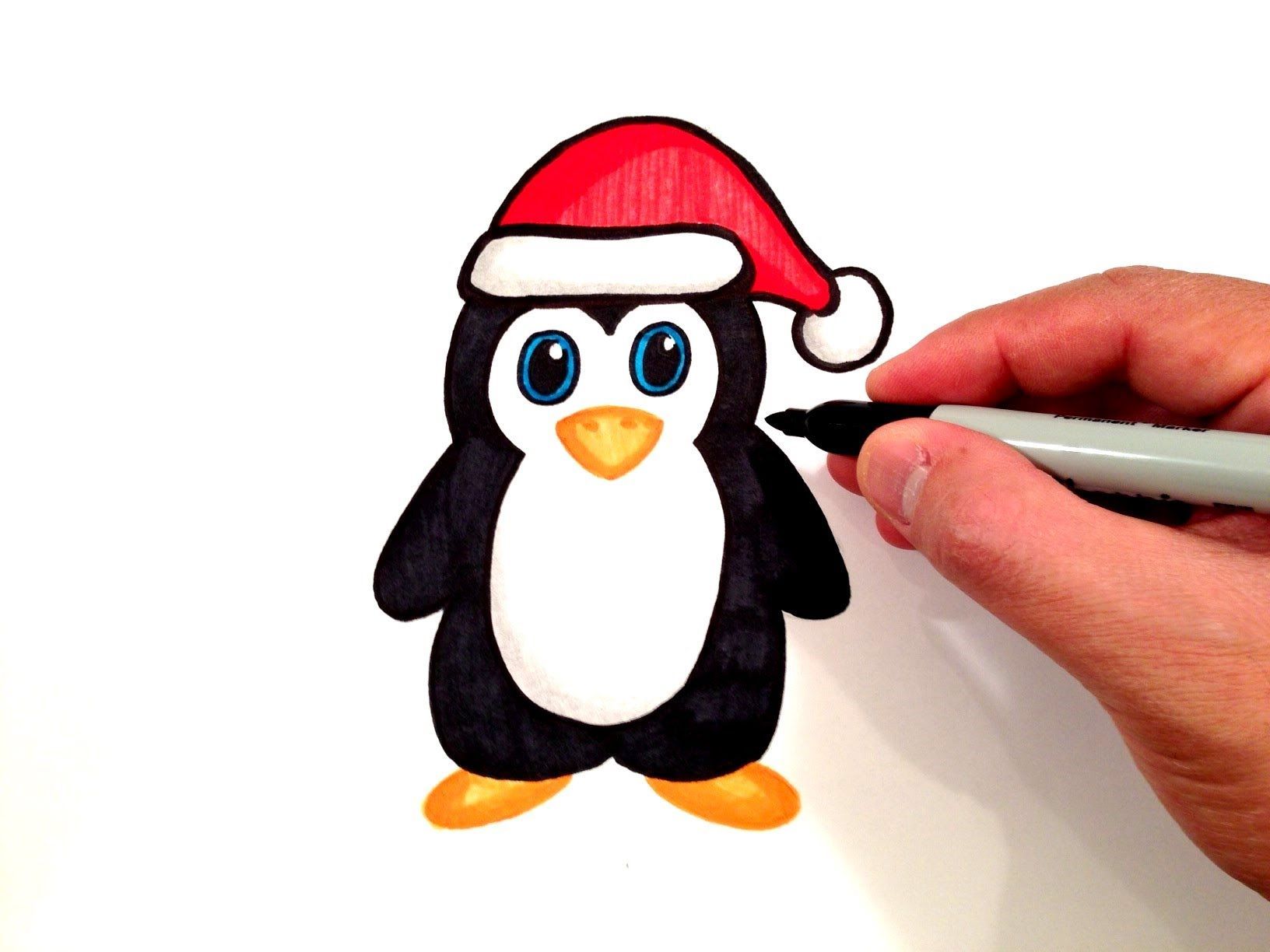 Christmas Penguin Drawing Inspiration