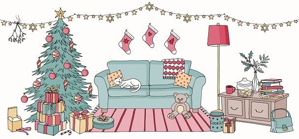 Christmas Room Drawing Ideas And Inspiration