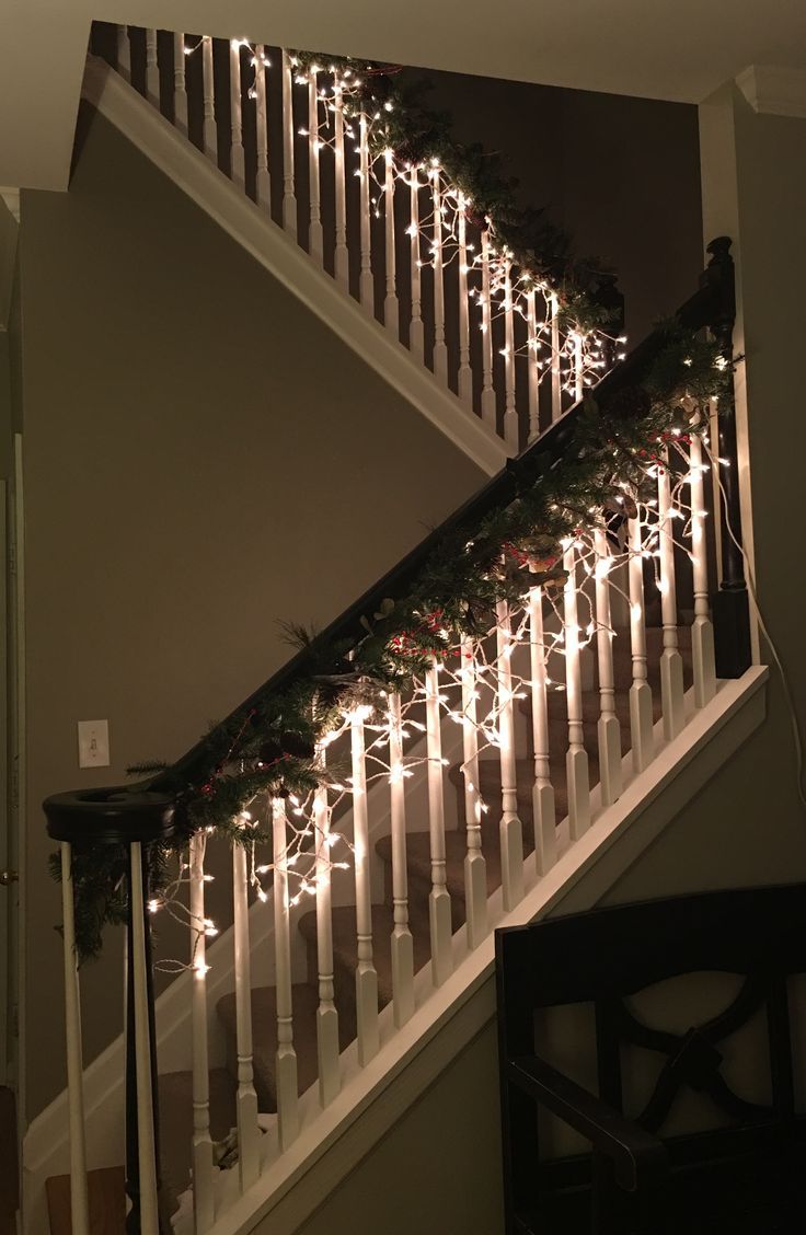 Christmas Stair Railing Lights