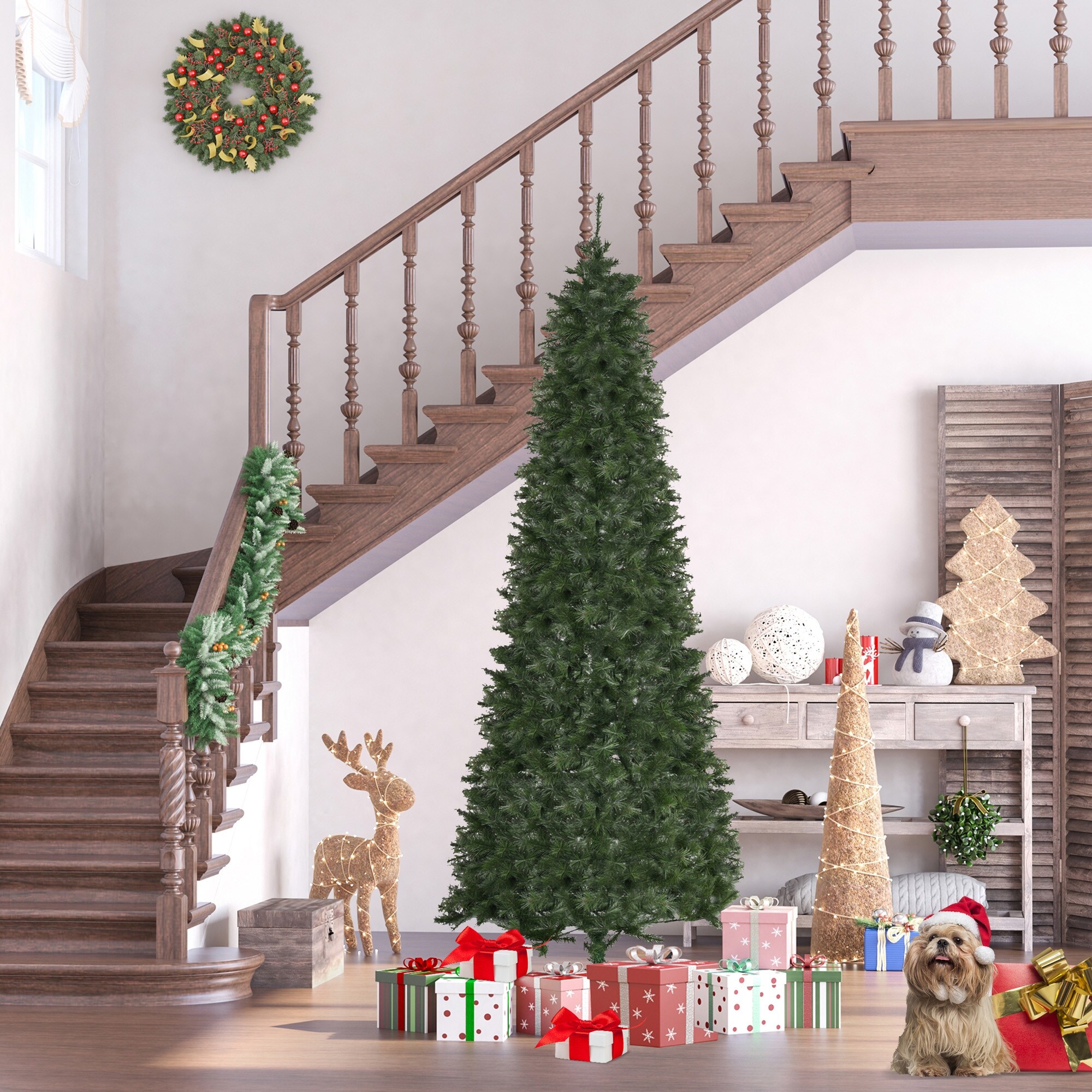 Christmas Tree 8 Ft Slim: Perfect Space-Saving Option