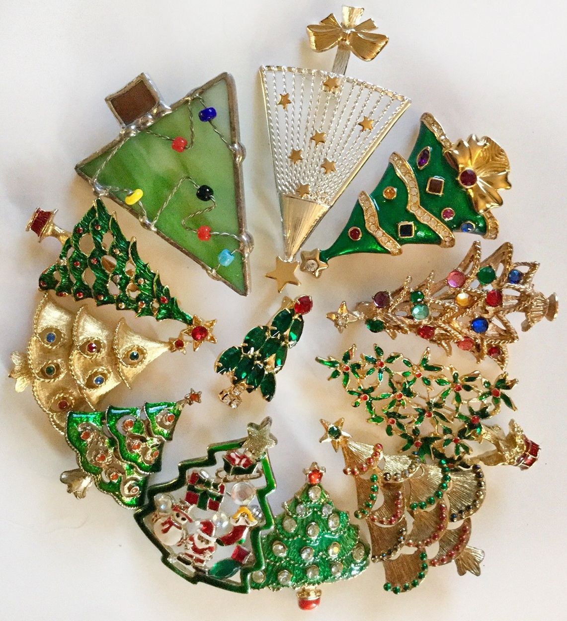 Mylu Christmas Tree Brooch Collection