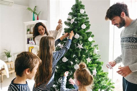 Christmas Tree Decorating with Family