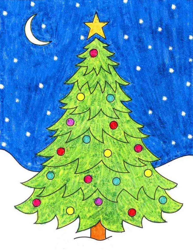 Christmas Tree Drawing Designs