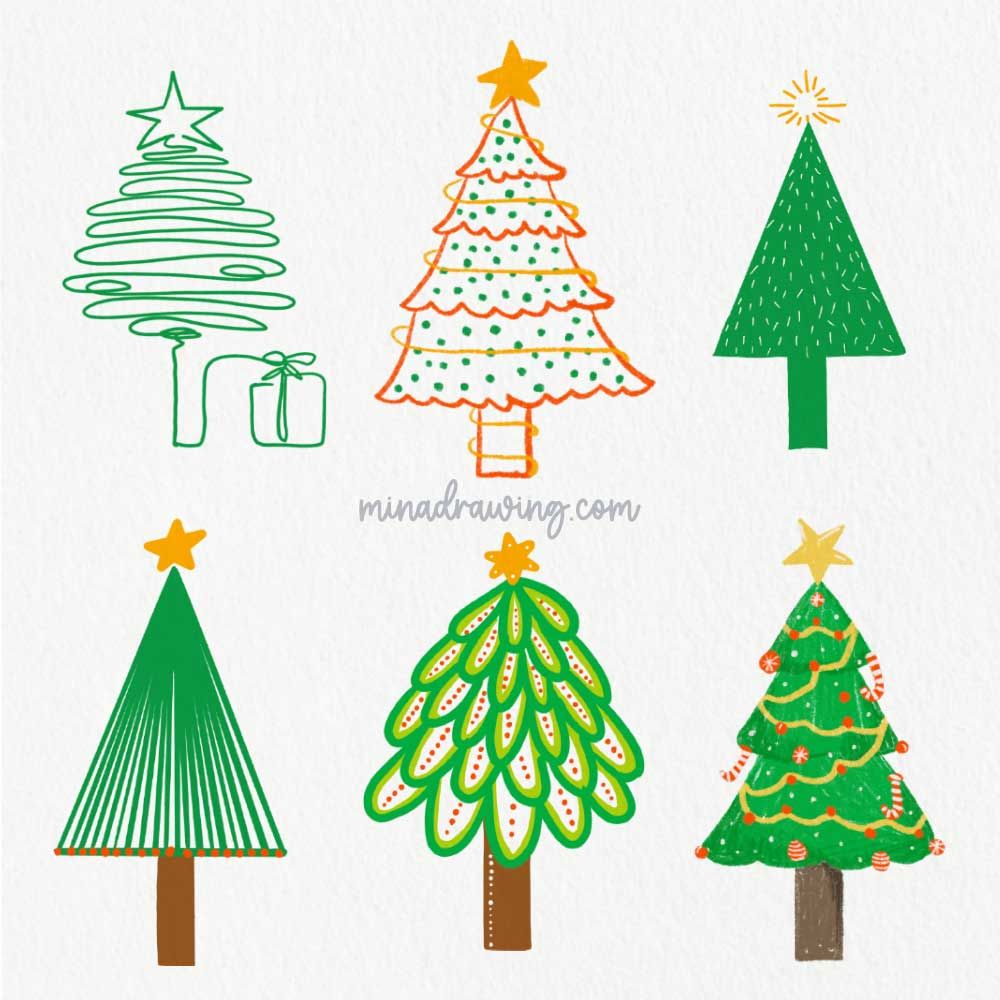 Christmas Tree Drawing Ideas Festive Touches