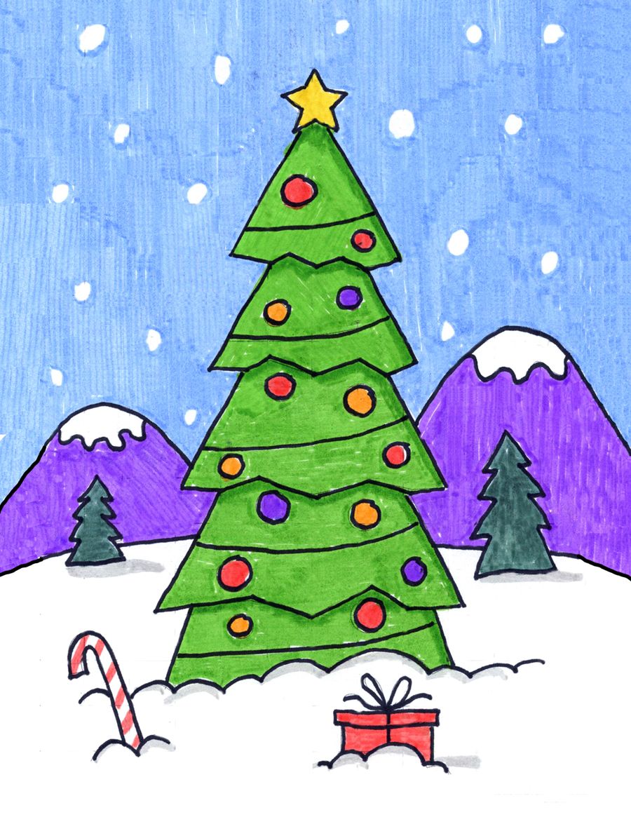 Christmas Tree Drawing Ideas for Kids Collaborative