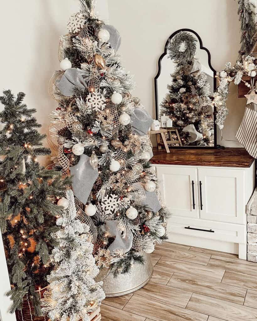 Christmas Tree Galvanized Collar Decorating Ideas