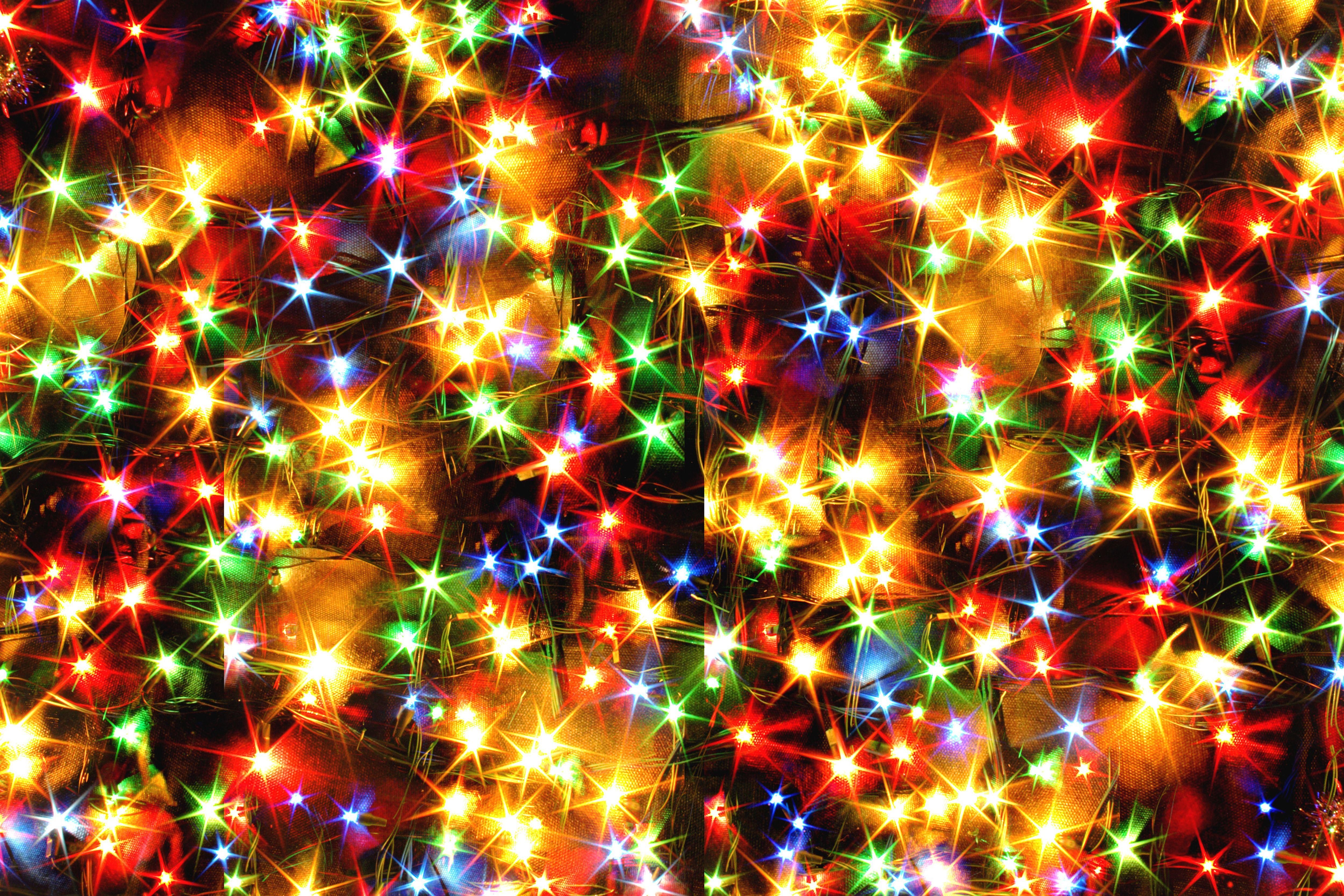 Christmas Tree Lights Desktop Wallpaper