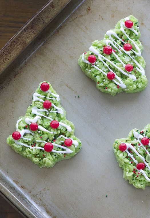 Christmas Tree Marshmallow Treats